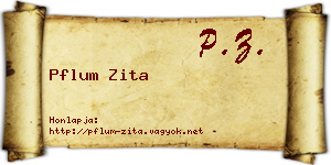Pflum Zita névjegykártya