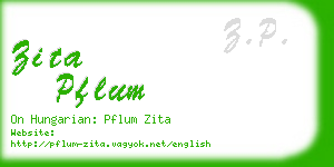 zita pflum business card